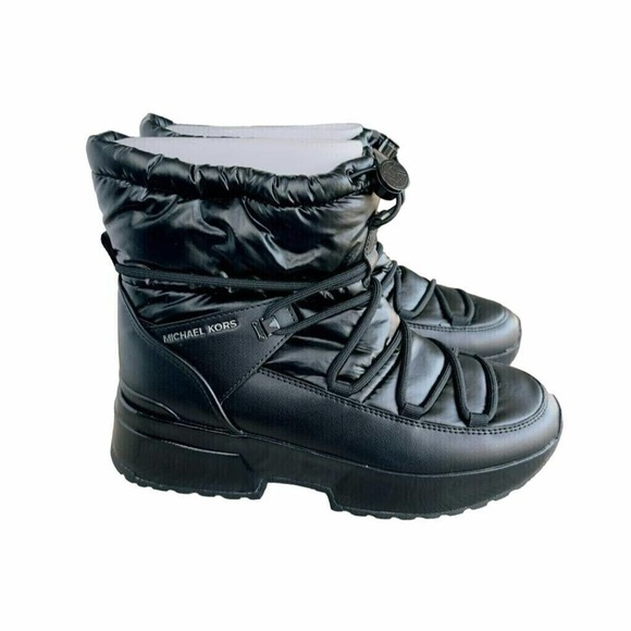 Michael Kors Muse Pull On Fine Nylon Boot Bootie Black 6/6.5/8/8.5 $295 Nib - Picture 4 of 11